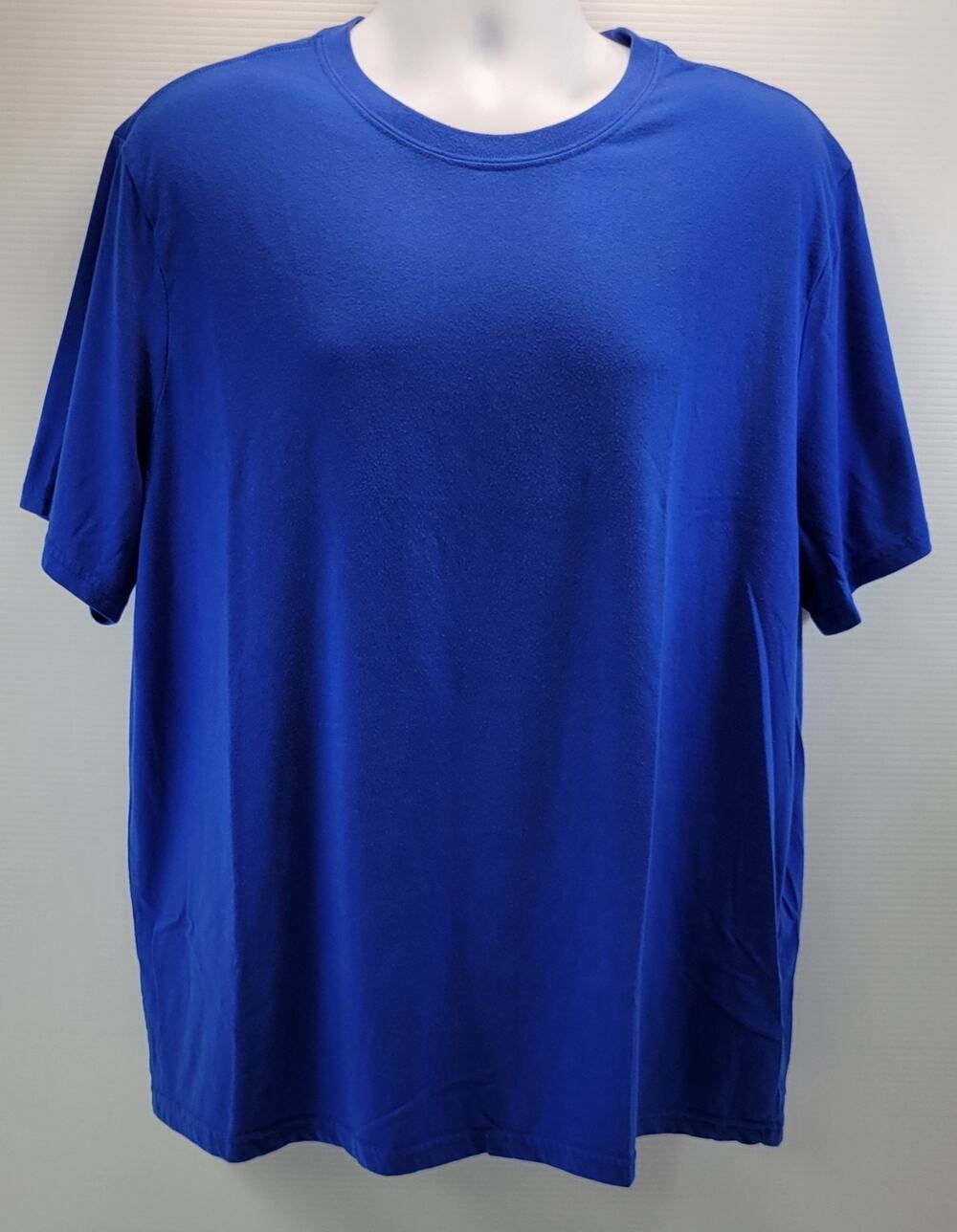 QQ) Athletic Works Men Royal Blue T-Shirt Performance Blend Tee 2XL